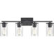 Verlana 4 Light 27.63 inch Matte Black Vanity Light Wall Light